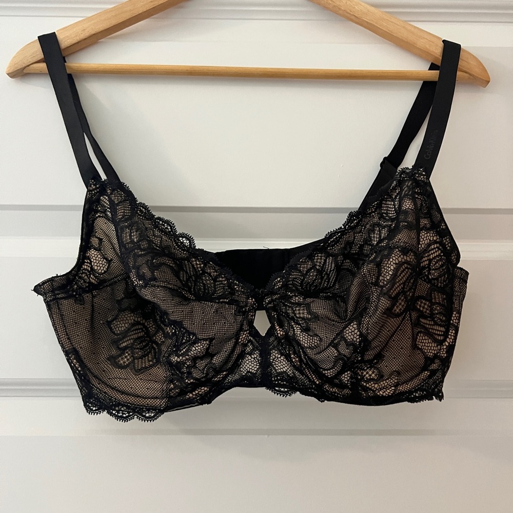 Calvin Klein Black Lace Underwire Bra